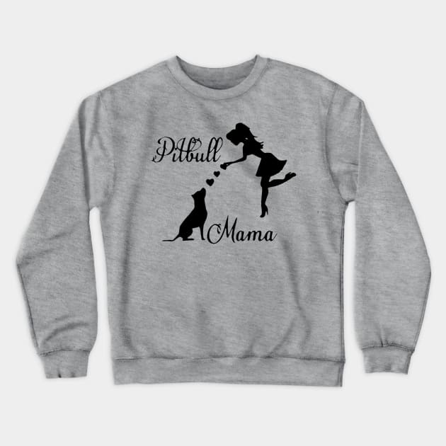 Pitbull Mama Crewneck Sweatshirt by  The best hard hat stickers 